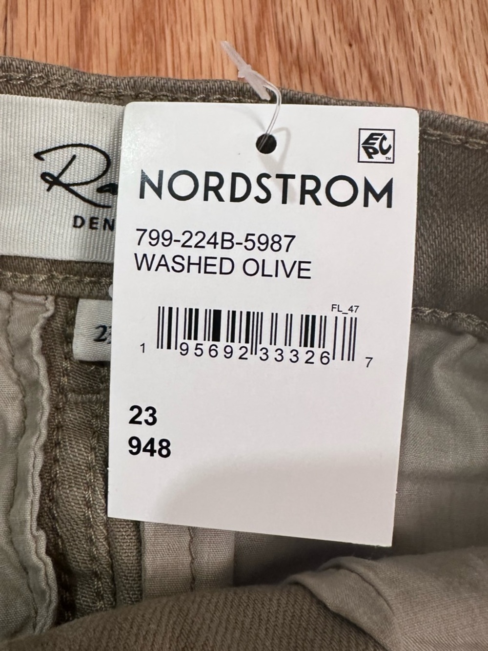 NWT Rails Laurel Stretch Cotton Cargo Skirt, Washed Olive, Size 23 - Picture 16 of 16